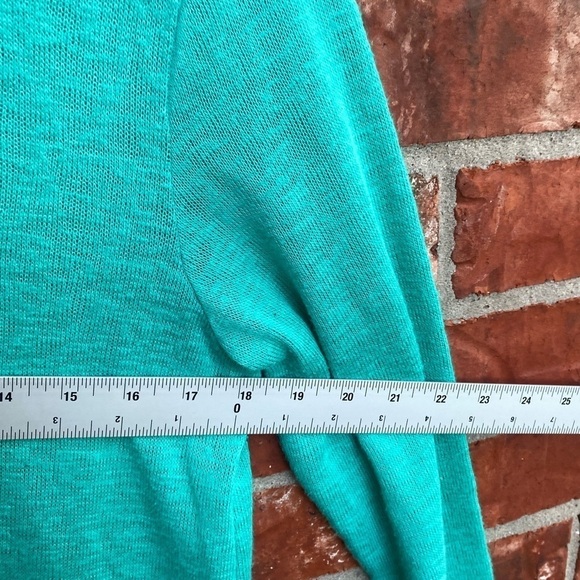 Soft Surroundings Womens Meidum Turquoise Mint  Zipper Back Long Sleeve Top - Picture 9 of 11